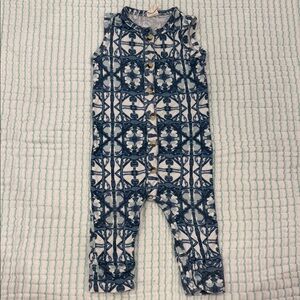 Kate Quinn bamboo Blue Shibori Sleeveless Romper